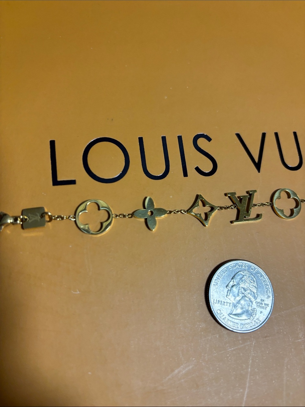 Louis Vuitton Gold Monogram Charm Bracelet - Picture 7 of 7